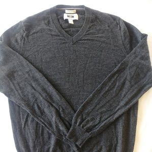 Joseph Abboud Merino Wool V neck Sweater Size L